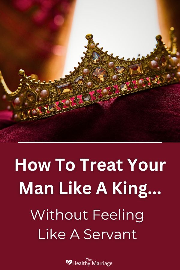 Picture of a crown with the concept of how to treat your man like a king