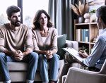 Cuople seing a counselor about their marriage